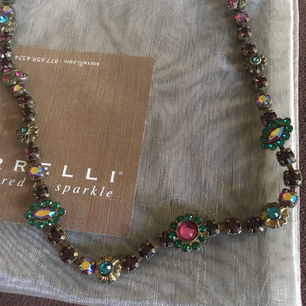 Sorrelli Antique Brass Multi Stone Necklace